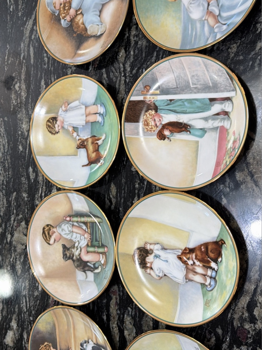 Bessie Pease Gutmann Plates
Set of 8 plus 1 
“Childs Best Friend”